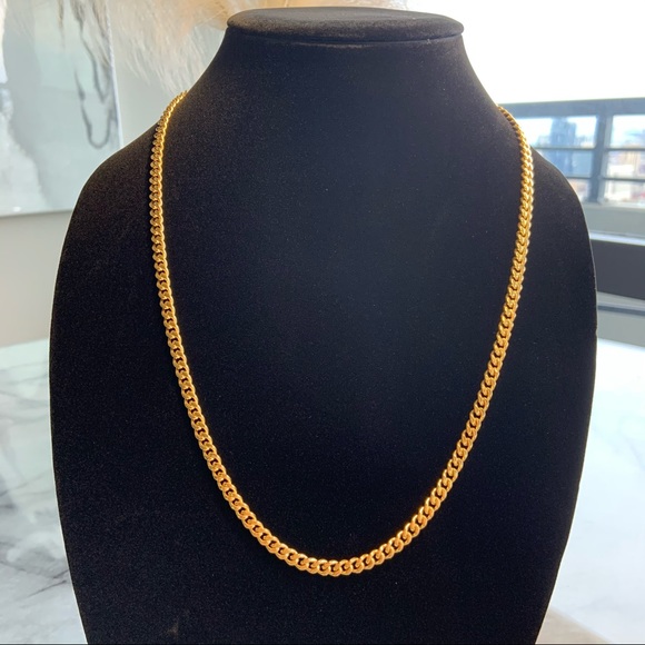 Unisex 4k Gold Vermeil Cuban Link Chain 
